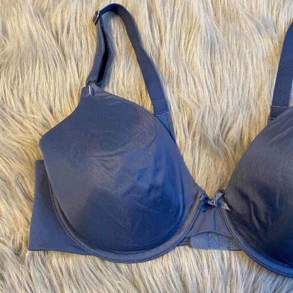 Radiant By Vanity Fair Bra Womens Size 36C Blue Underwire Thin Padding - Picture 3 of 7